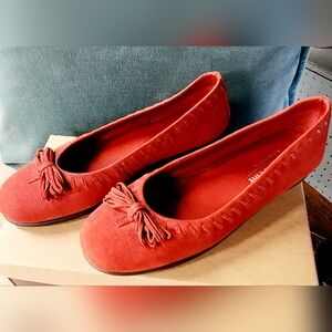 Coldwater Creek Red Women's Flats with Tassel Detail